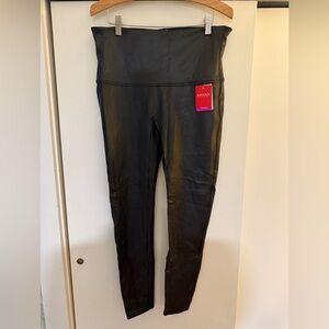 SPANX Black Faux Leather Pants